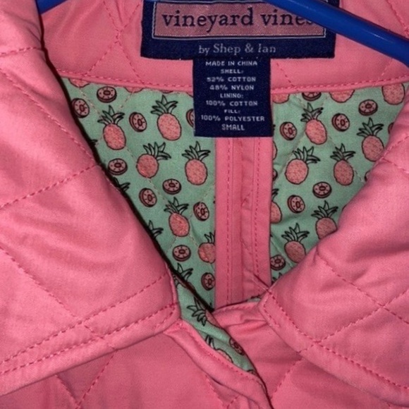 Vineyard Vines Size Small Pink and Blue Women's Reversible Quilted Jacket - Picture 1 of 10